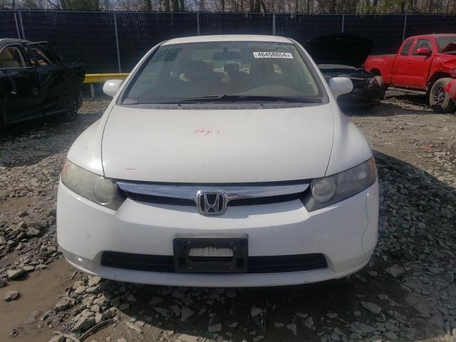 1HGFA16538L014938 - 2008 HONDA CIVIC LX WHITE photo 5