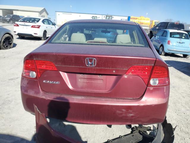 1HGFA16536L042350 - 2006 HONDA CIVIC LX BURGUNDY photo 6