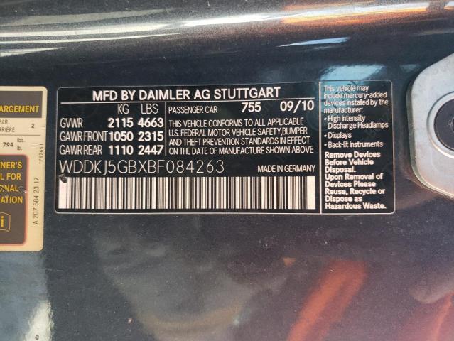 WDDKJ5GBXBF084263 - 2011 MERCEDES-BENZ E 350 CHARCOAL photo 12