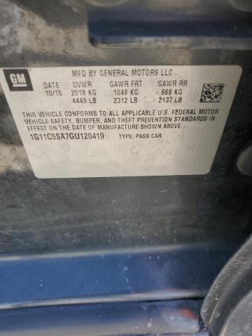 1G11C5SA7GU120419 - 2016 CHEVROLET MALIBU LIM LT Қара фото 12