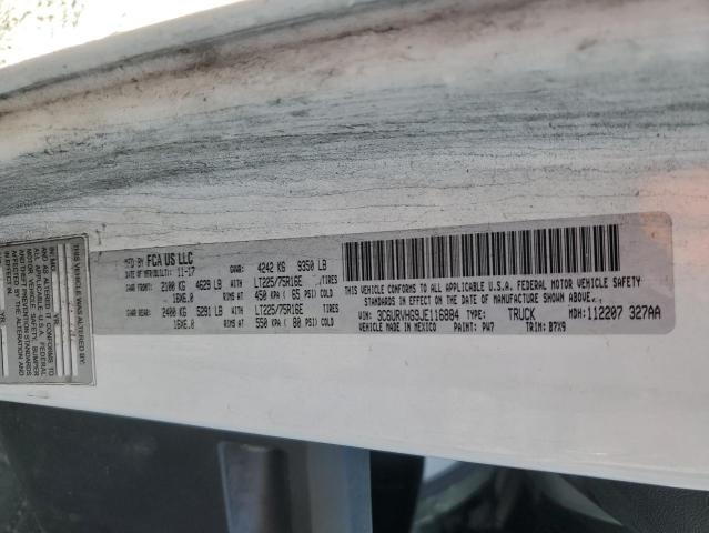 3C6URVHG9JE116884 - 2018 RAM PROMASTER 3500 HIGH თეთრი ფოტო 12