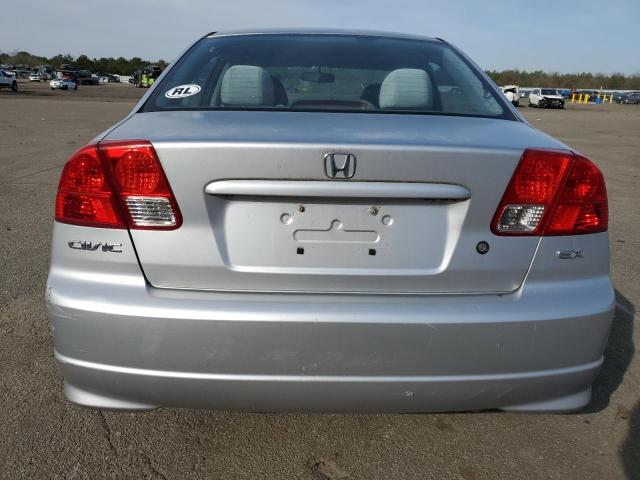 2HGES26815H524416 - 2005 HONDA CIVIC EX SILVER photo 6