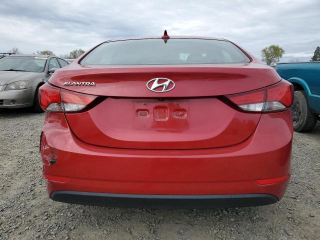 KMHDH4AE5FU369414 - 2015 HYUNDAI ELANTRA SE RED photo 6