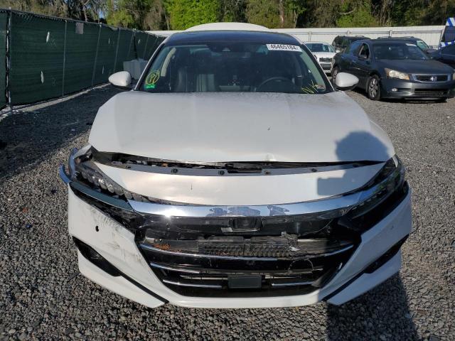 1HGCV2F91MA001563 - 2021 HONDA ACCORD TOURING WHITE photo 5