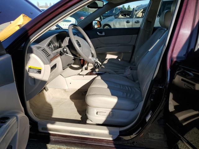 5NPEU46F96H040280 - 2006 HYUNDAI SONATA GLS BURGUNDY photo 7