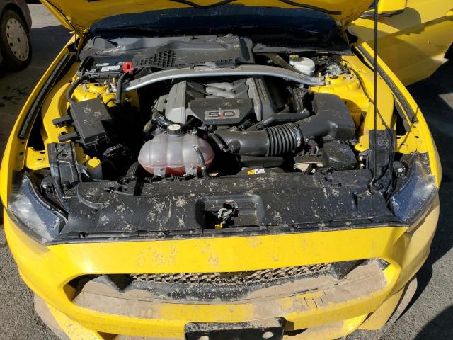 1FA6P8CF2F5303173 - 2015 FORD MUSTANG GT YELLOW photo 11