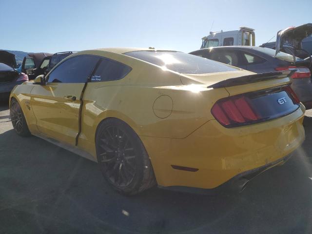 1FA6P8CF2F5303173 - 2015 FORD MUSTANG GT YELLOW photo 2