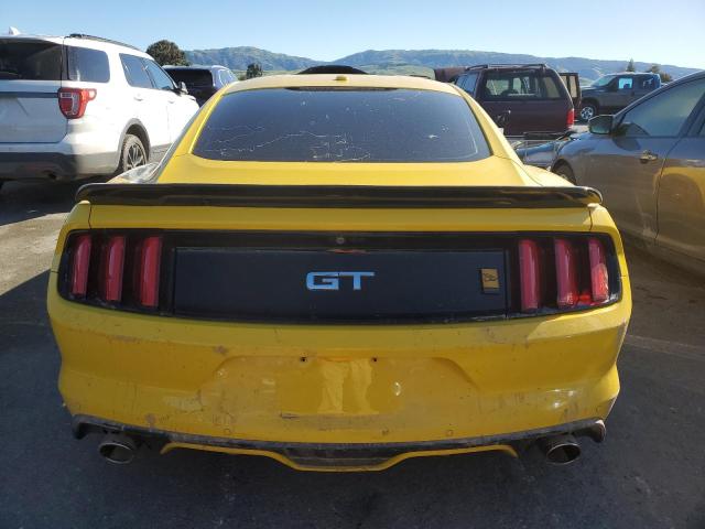 1FA6P8CF2F5303173 - 2015 FORD MUSTANG GT YELLOW photo 6