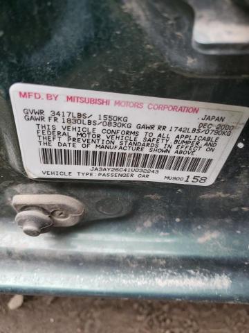 JA3AY26C41U032243 - 2001 MITSUBISHI MIRAGE ES GREEN photo 12