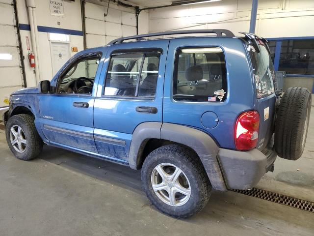 1J4GL48K34W209197 - 2004 JEEP LIBERTY SPORT BLUE photo 2