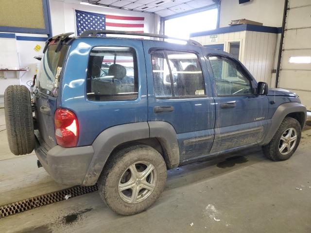 1J4GL48K34W209197 - 2004 JEEP LIBERTY SPORT BLUE photo 3