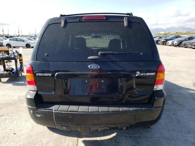 1FMCU96H16KA74801 - 2006 FORD ESCAPE HEV BLACK photo 6