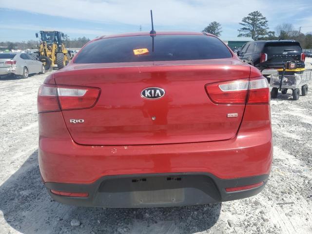 KNADM4A32F6529524 - 2015 KIA RIO LX RED photo 6