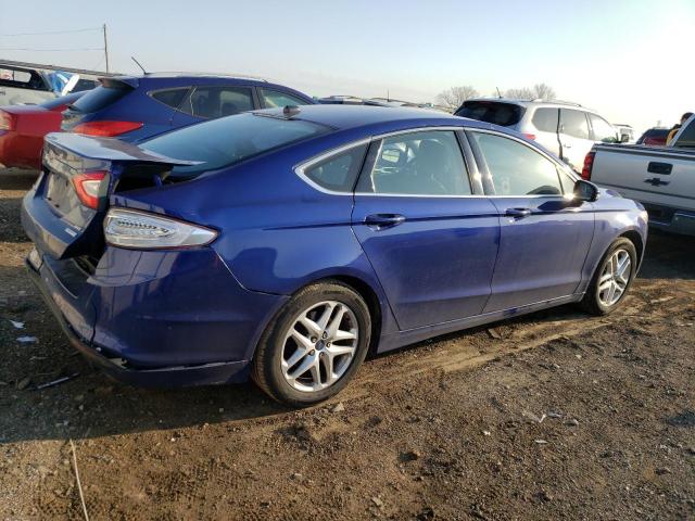 1FA6P0HD5E5391742 - 2014 FORD FUSION SE BLUE photo 3