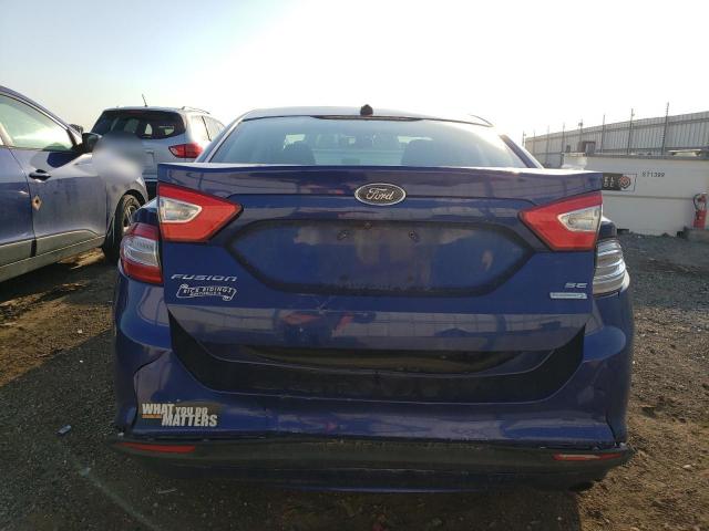 1FA6P0HD5E5391742 - 2014 FORD FUSION SE BLUE photo 6