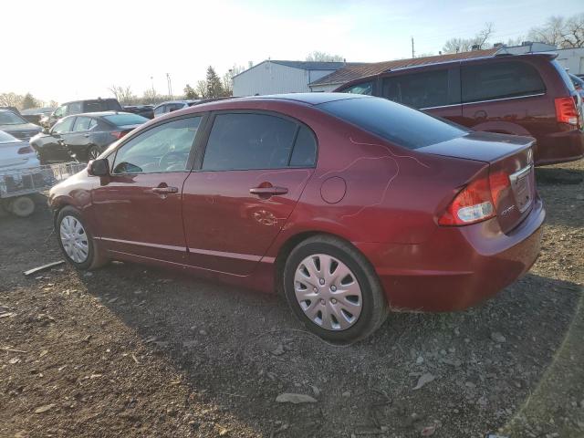 1HGFA16569L006365 - 2009 HONDA CIVIC LX BURGUNDY photo 2