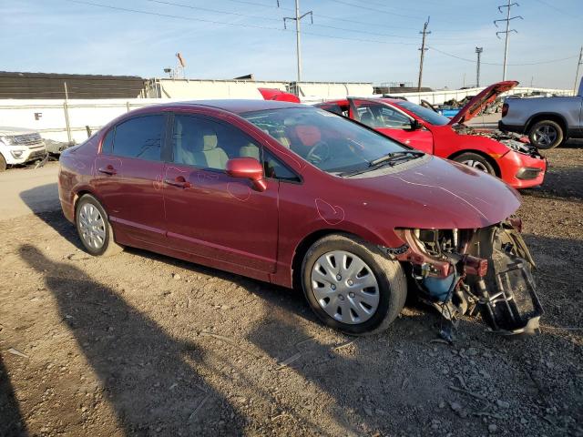 1HGFA16569L006365 - 2009 HONDA CIVIC LX BURGUNDY photo 4