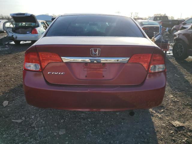 1HGFA16569L006365 - 2009 HONDA CIVIC LX BURGUNDY photo 6