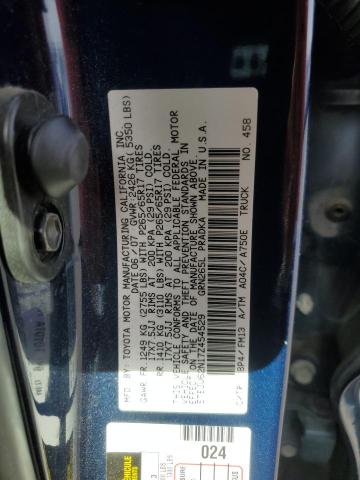 5TEJU62N17Z454529 - 2007 TOYOTA TACOMA DOUBLE CAB PRERUNNER BLUE photo 12