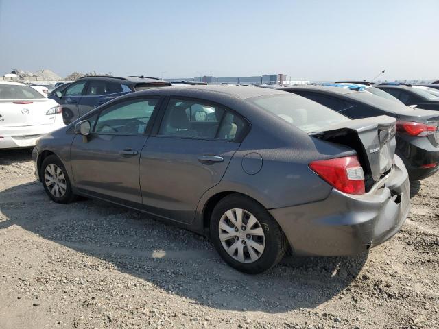 2HGFB2F58CH568694 - 2012 HONDA CIVIC LX GRAY photo 2