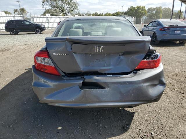 2HGFB2F58CH568694 - 2012 HONDA CIVIC LX GRAY photo 6