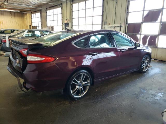 3FA6P0D90DR187041 - 2013 FORD FUSION TITANIUM MAROON photo 3