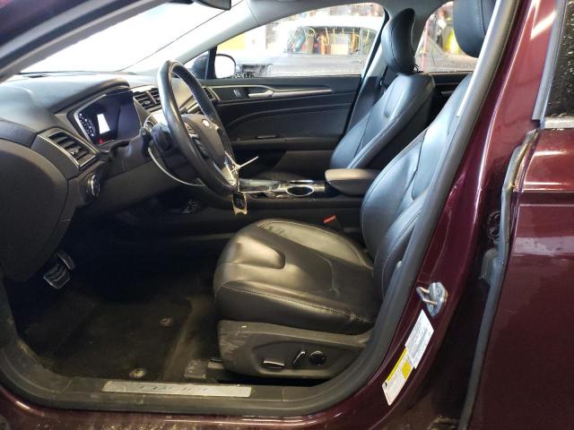 3FA6P0D90DR187041 - 2013 FORD FUSION TITANIUM MAROON photo 7