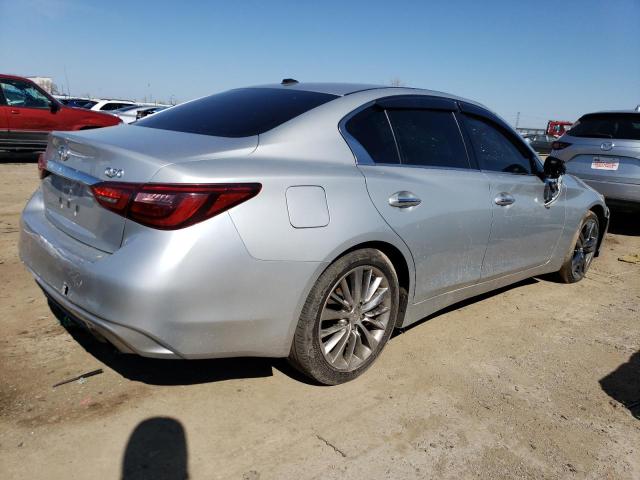 JN1EV7AP9JM591440 - 2018 INFINITI Q50 LUXE SILVER photo 3