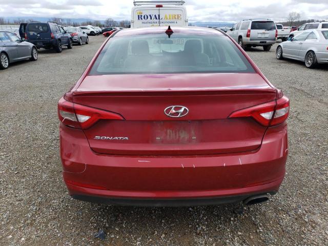 5NPE24AF9HH533456 - 2017 HYUNDAI SONATA SE RED photo 6