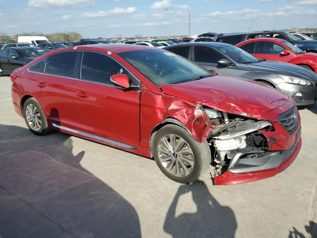 5NPE34AF0HH502366 - 2017 HYUNDAI SONATA SPORT RED photo 4