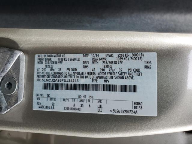 5LMCJ2A93FUJ24213 - 2015 LINCOLN MKC GRAY photo 13