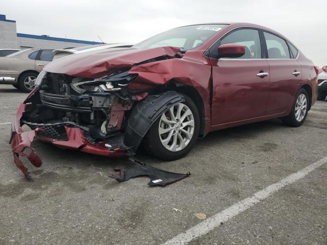 3N1AB7AP9KY296280 - 2019 NISSAN SENTRA S BURGUNDY photo 1