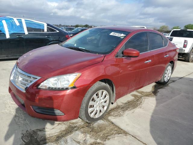 3N1AB7AP1FL684025 - 2015 NISSAN SENTRA S RED photo 1