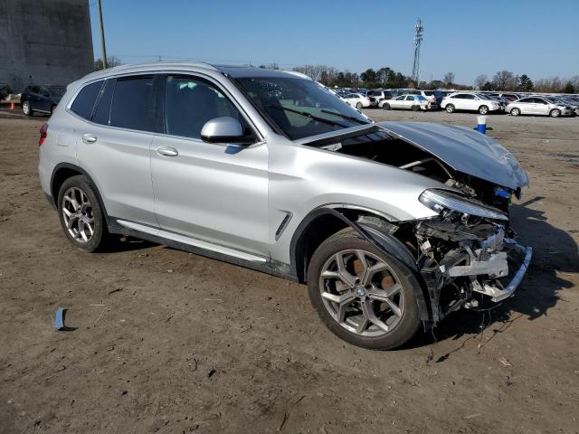 5UXTY5C06M9F31267 - 2021 BMW X3 XDRIVE30I SILVER photo 4