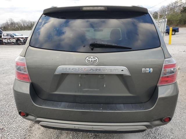 JTEBW3EH0A2046257 - 2010 TOYOTA HIGHLANDER HYBRID GRAY photo 6