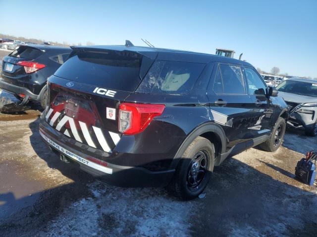 1FM5K8AB7NGB49160 - 2022 FORD EXPLORER POLICE INTERCEPTOR 黑色 照片 3