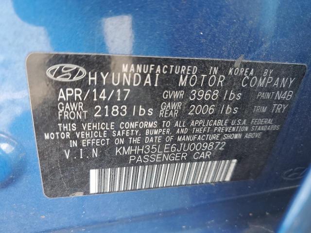 KMHH35LE6JU009872 - 2018 HYUNDAI ELANTRA GT BLUE photo 12