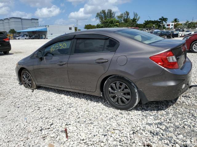 19XFB2F5XCE083905 - 2012 HONDA CIVIC LX GRAY photo 2