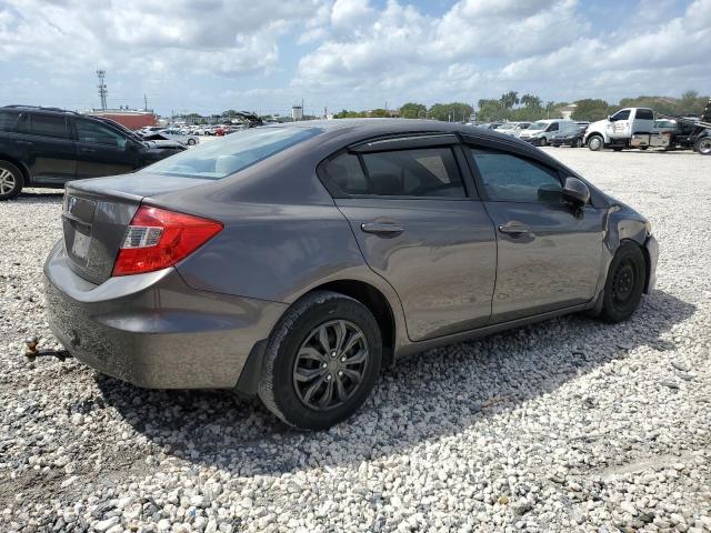 19XFB2F5XCE083905 - 2012 HONDA CIVIC LX GRAY photo 3