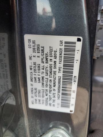 1HGCP36858A086842 - 2008 HONDA ACCORD EXL GRAY photo 12