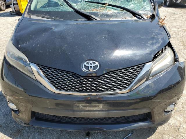 5TDXZ3DC8HS778663 - 2017 TOYOTA SIENNA SE BLACK photo 12