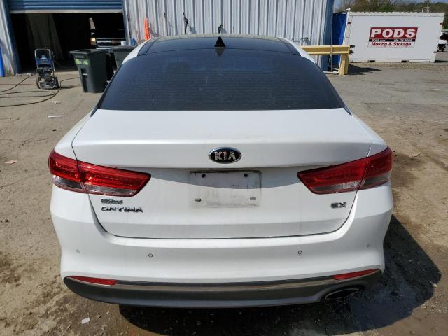 5XXGU4L39GG105564 - 2016 KIA OPTIMA EX WHITE photo 6