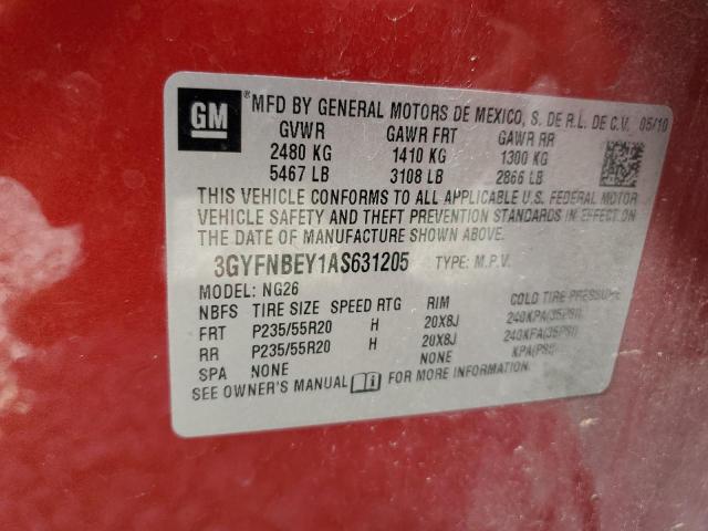3GYFNBEY1AS631205 - 2010 CADILLAC SRX PERFORMANCE COLLECTION RED photo 14