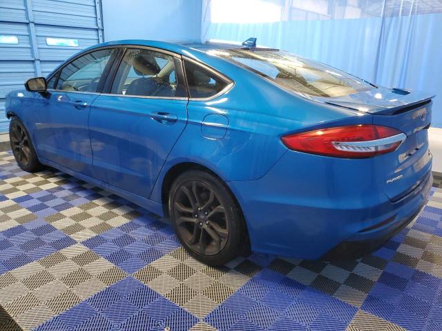 3FA6P0HD1KR280078 - 2019 FORD FUSION SE BLUE photo 2