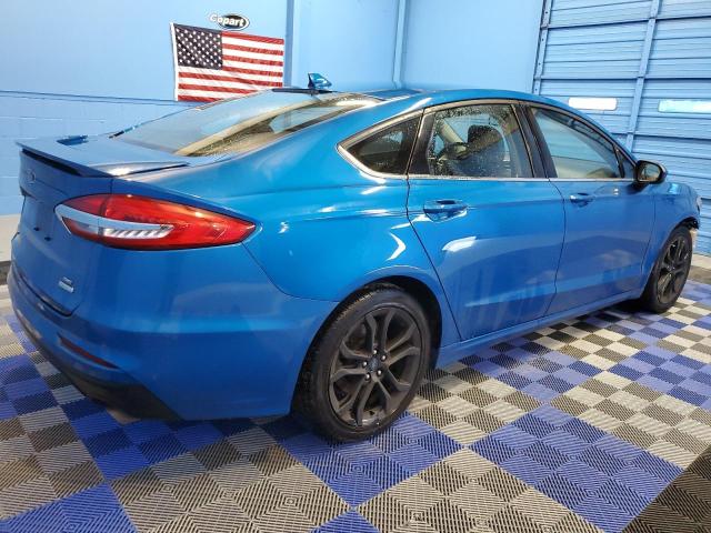 3FA6P0HD1KR280078 - 2019 FORD FUSION SE BLUE photo 3