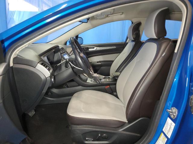 3FA6P0HD1KR280078 - 2019 FORD FUSION SE BLUE photo 7