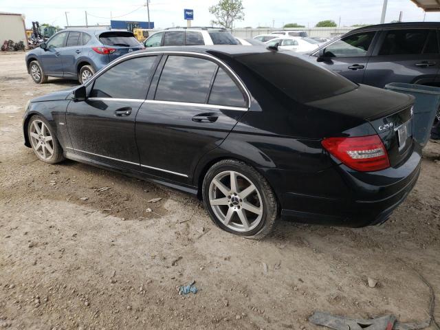 WDDGF4HB2CR203469 - 2012 MERCEDES-BENZ C 250 BLACK photo 2