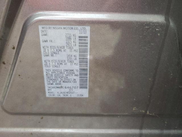 5N1AR2MN8EC646707 - 2014 NISSAN PATHFINDER S 棕色 照片 13