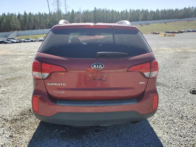 5XYKT4A60EG436780 - 2014 KIA SORENTO LX RED photo 6