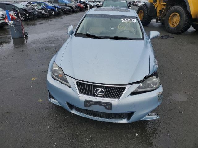 JTHBF5C28B5149584 - 2011 LEXUS IS 250 BLUE photo 5